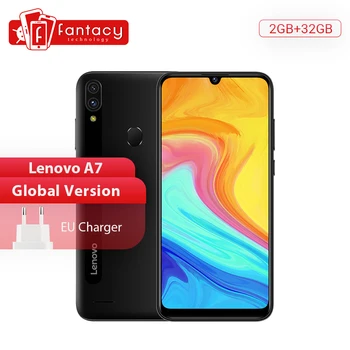Перейти на Алиэкспресс и купить Смартфон Global Verdion Lenovo A7 SPREADTRUM SC9863A, Восьмиядерный, 2 Гб, 32 ГБ, 6,09 дюйма, HD экран, 4000 мАч, 13 МП, AI, двойная камера, мобильный телефон