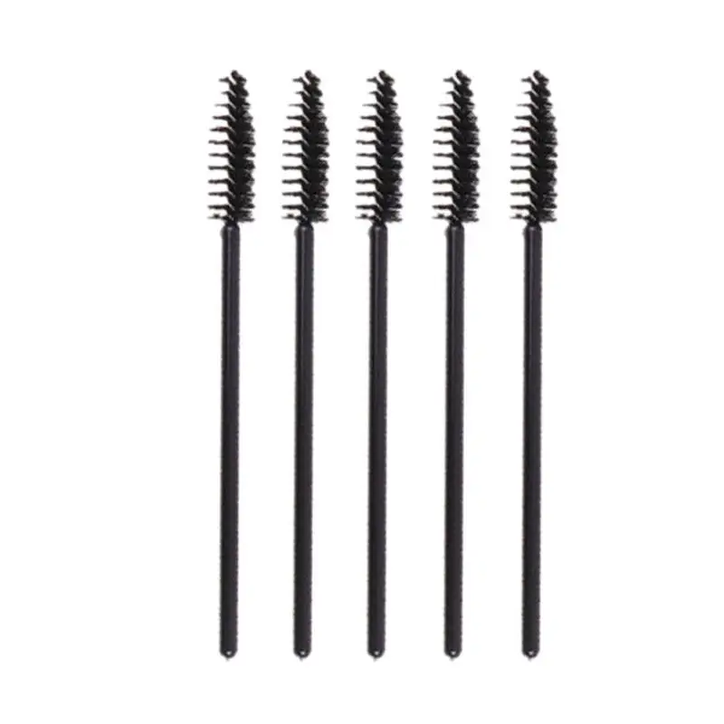 Black 5pcs 5/10/50 шт одноразовые щеточки с тушью для ресниц палочки для мотальные кисти для макияжа палочки для мотальные ресницы Ки - Handle Color: Black 5pcs