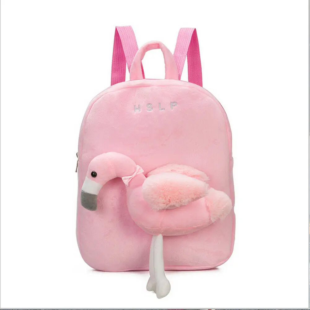 Милый плюшевый рюкзак для маленьких девочек мини школьные сумки рюкзак для детей дошкольного возраста - Цвет: Розовый