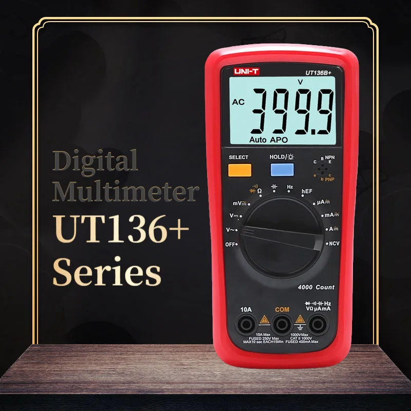 UNI-T UT136B+/UT136C+ Карманный Автоматический диапазон цифровой мультиметр AC DC Вольт измеритель тока Гц/диод/Емкость/hFE/NCV/температура