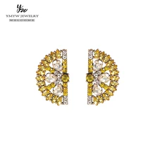 YMYW модные очаровательные разноцветные Кристальные серьги-гвоздики с фруктовым геометрическим орнаментом, изысканные серьги, Букле д 'Орель, женские вечерние серьги, подарок