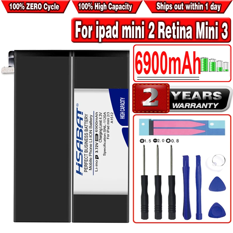 HSABAT 6900mAh A1512 Battery for ipad mini 2 Retina Mini 3 A1489 A1490 A1491 A1599 A1600 A1601 | Компьютеры и офис