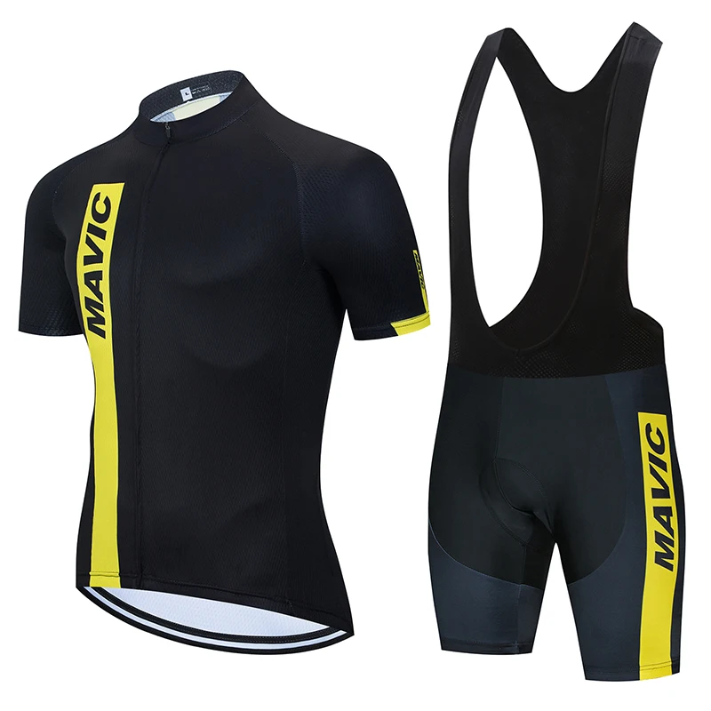 

MAVIC 2020 Pro Summer Breathable Cycling Clothing Quick Dry / Road Cycling Clothing Cushion Riding Suit for Men 19D