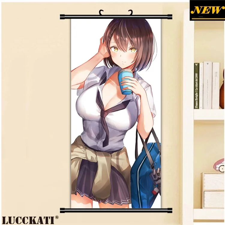 45X95 см Azur Лейн Bilan Hangxian соски без бюстгальтера животные уши калочки сексуальные лоли мультфильм аниме плакат прокрутки холст живопись - Цвет: U