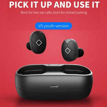 

Geartronics TWS V5 Bluetooth Earphones Bluetooth 5.0V Wireless With Headphones Charge Box Sports Headset stereo Dual Microphone