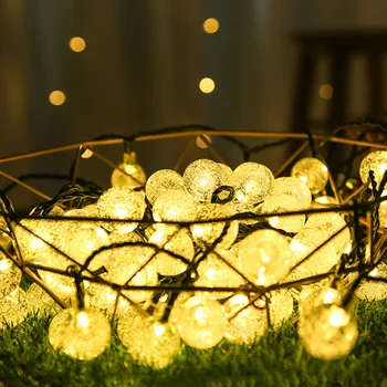 

Garden 30M Solar LED Crystal ball String Waterproof Fairy Lights Wedding Party Festoon Ball Bulbs Lamps Outdoor Decoration