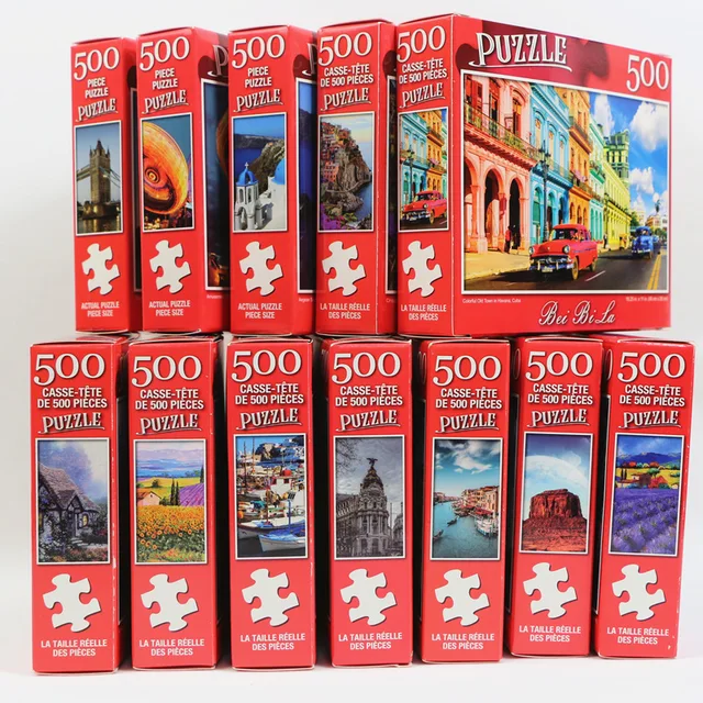 500 Pieces Jigsaw Puzzle Various Landscape Patterns Jigsaw Puzzle Educational Toy for Kids Children 's Games Christmas Gift 1