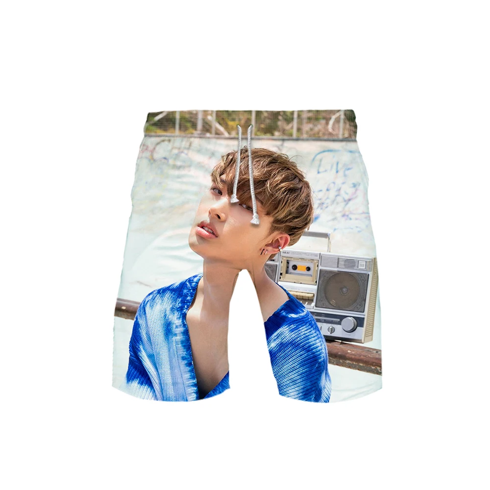 ATEEZ 3D пляжные шорты мужские эксклюзивные модные летние повседневные шорты модные хип хоп Короткие 3D Брюки пляжная одежда XXS-6XL