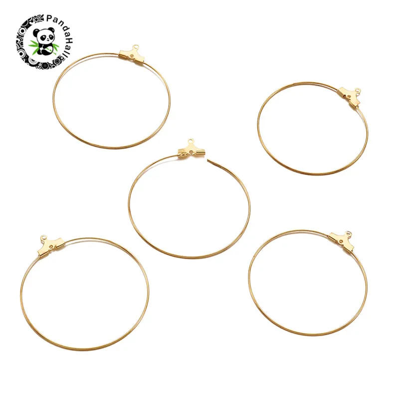 Pandahall 50 шт Подвески из латуни серьги кольца находка для Ювелирная фурнитура