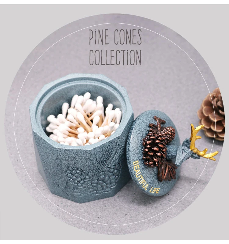 Aqumotic Can Deer Candy Jar открывалка ключ коробка для хранения 1 шт. синий сосновый конус Декор настольный декор хороший инструмент для дома