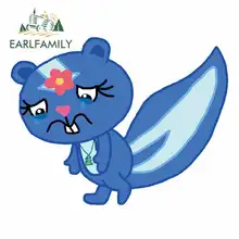 EARLFAMILY 13cm x 10.3cm mutlu ağaç arkadaşlar vücut araba çıkartmaları için sörf tahtası güzel çıkartma için araba aksesuarları JDM SUV RV
