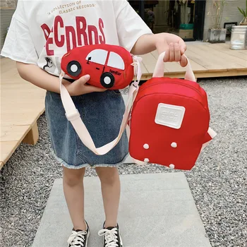 

Lovely Children Girls Small School Bag Nylon Cute Car Kids Backpack Detachable Kindergarten Boys Shoulder Bags Mochila Escolar