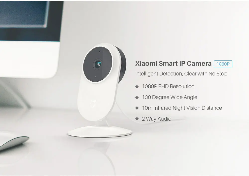 Xiaomi Mijia Smart Home IP Webcam 2.4G5.0GWiFi Wireless 1080P 130 Degree Wide Angle 10m Infrared Night Vision Cam APP Control (1)