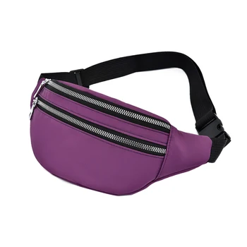 

Men Women Running Multi Pockets Zipper Outdoor Sports Solid Oxford Cloth Fanny Pack Travel Waterproof Camping Casual Waist Bag
