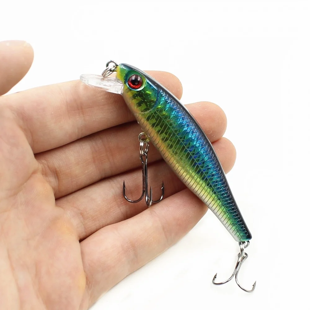 1 шт./лот 9 2 г см рыболовные приманки Minnow жесткие воблеры Crankbait 3D глаза пластиковые