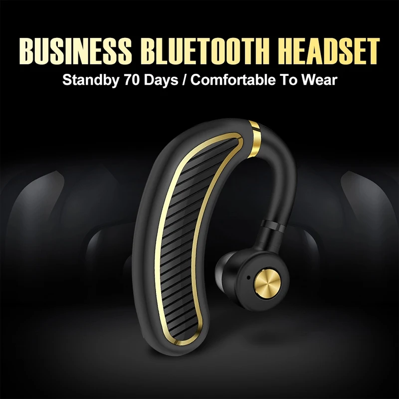 K21 Handsfree Bluetooth 5 0 Earphones Business Wireless Bluetooth Headset Earhook Earphone with Mic for Driver Office Sports