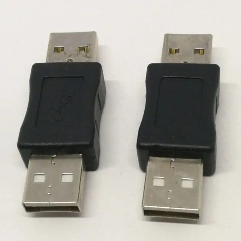 2 шт. USB мужчин и USB мужчин M/M Пол зарядное устройство адаптер Муфта конвертер разъем LX9A
