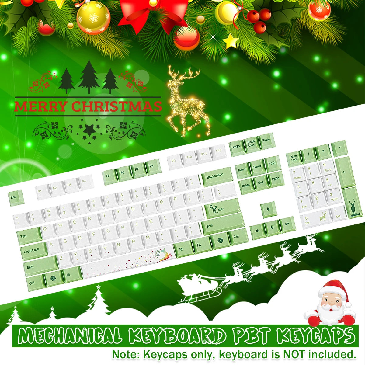 INSMA 108 клавиш термосублимация процесс PBT Сублимация Keycap три темы лес море рифмы вишневый цвет Keycaps только