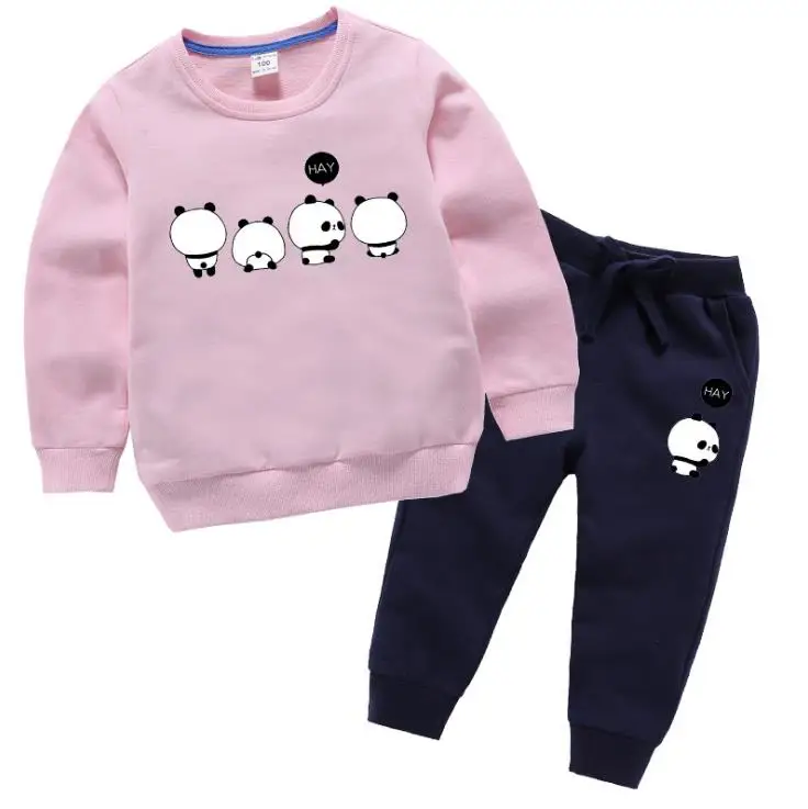 style 12 Коллекция года, осенняя одежда для мальчиков и девочек, комплект со свитером, Детская футболка с длинными рукавами и рисунком+ спортивные штаны, комплект из двух предметов - Цвет: style 12