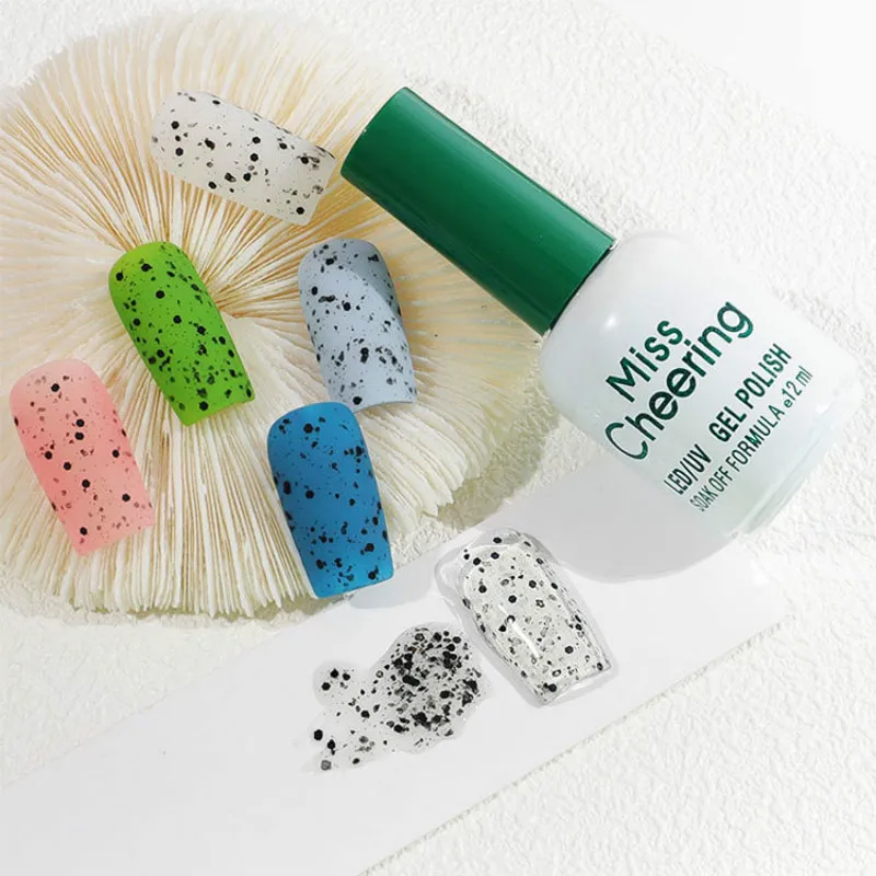 

12ml/Bottle Quail Egg Nail Polish Gel Egg Shell Spot Texture Effect 2020 New Style Popular All-match Japanese Phototherapy Glue