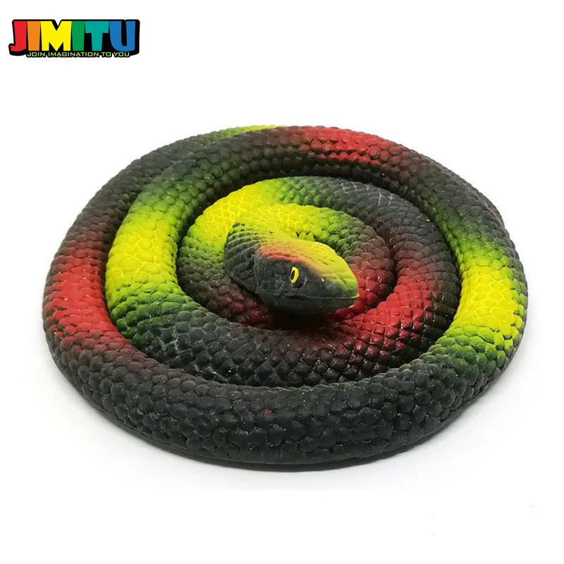 Rubber High Simulation Toy Snake Model 80CM Funny Scary Snake Kids Gag Toys Prank Funny Toys Halloween Prank Prop For Decor