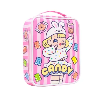 

Sweet Girl Cartoon Zipper Bag For Colored Pen 21*17.5*7.5cm
