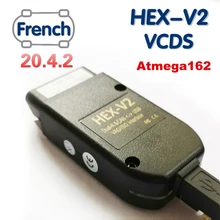 2020 mais novo vcds hex v2 interface vag com 20.4 vagcom 20.4.2 para vw audi skoda seat vag 20.4 inglês francês atmega162