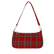 Новые зимние клетчатые дамские сумки для багета женские сумки роскошные сумки женские сумки дизайнерские сумки через плечо небольшая Холщовая Сумка
