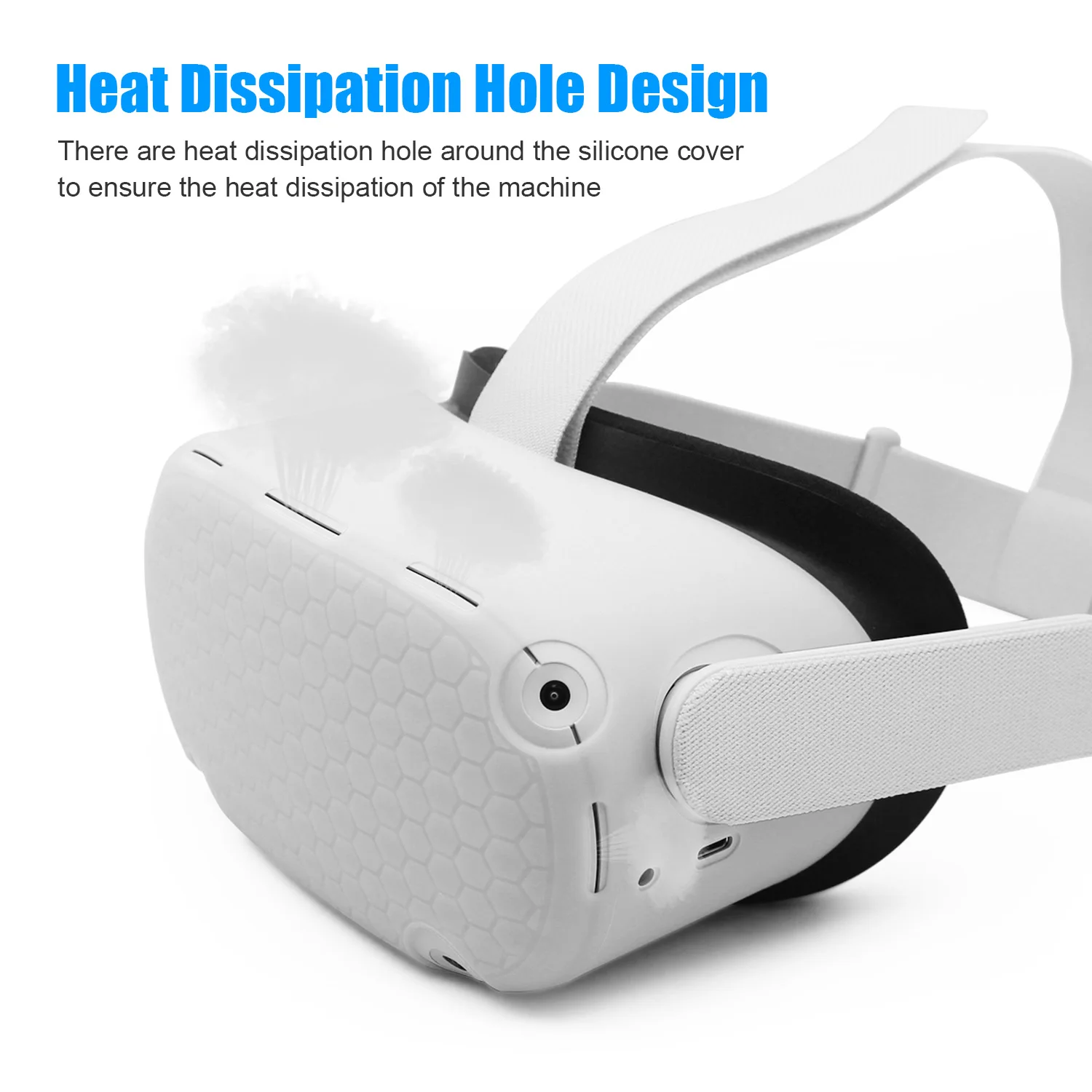 Silicone Protective Cover For Oculus Quest 2 VR Headset Helmet Head Shell Anti-Scratches Case For Oculus Quest 2 Accessories