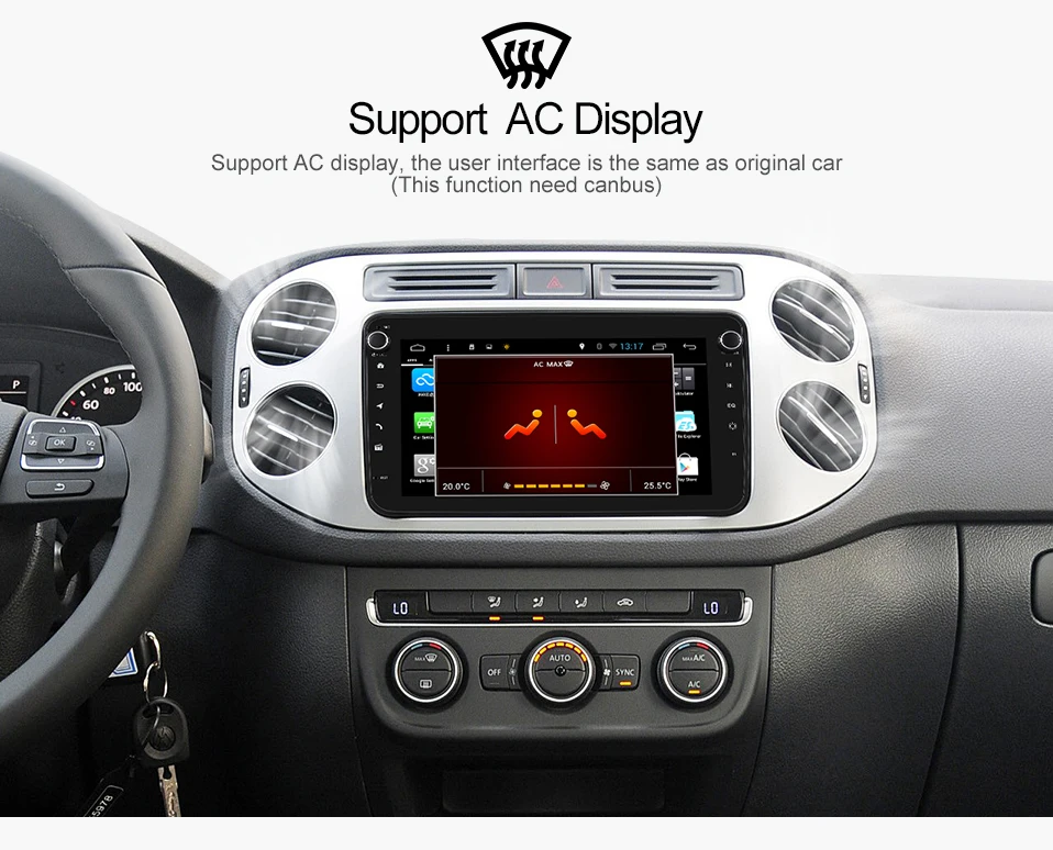 Sale Asottu CDZ8060 android 8.1 car dvd gps navigation for skoda for volkswagen golf polo tiguan passat 2 din gps player car stereo 11