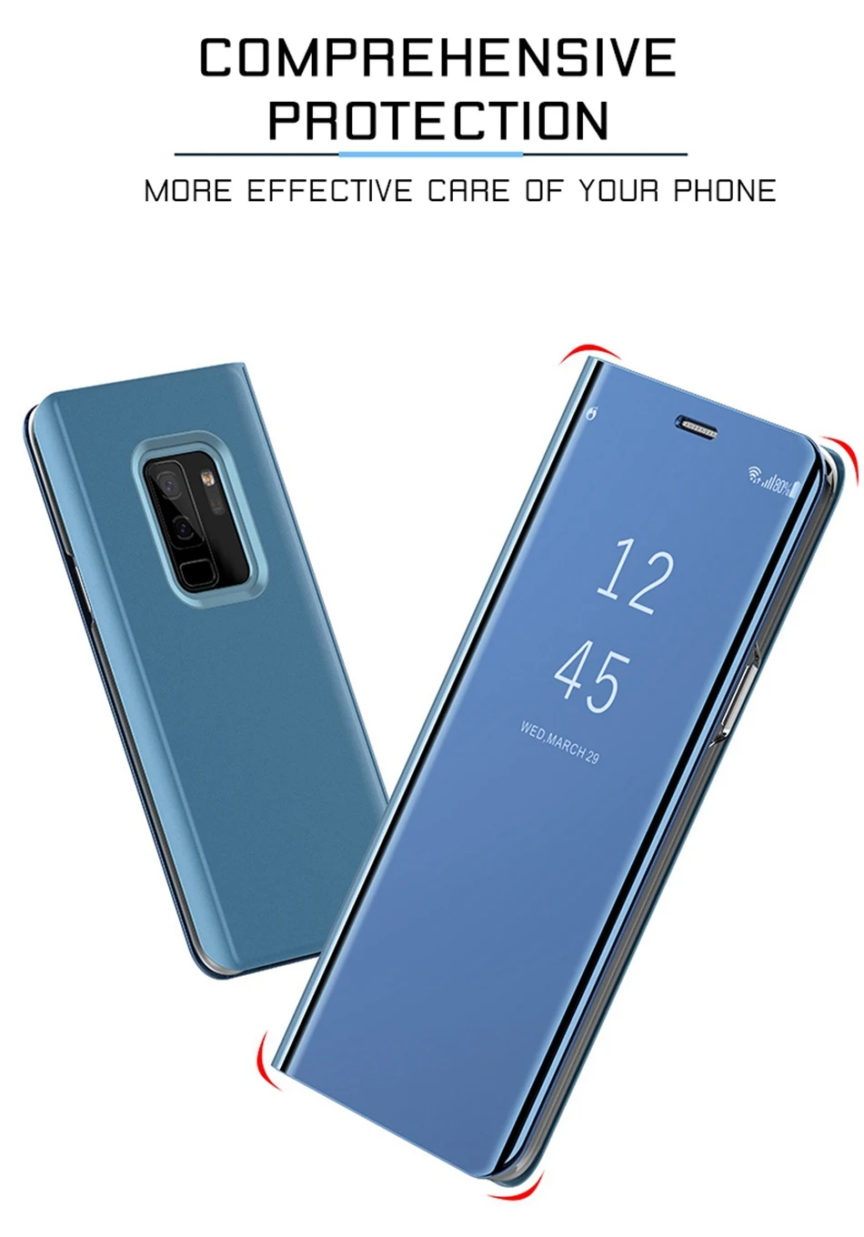 KISSCASE умный зеркальный флип-чехол для samsung Galaxy A50 A70 A40 A30 A90 A80 A20 A10 M40 M30 M20 A9 S10E S10 S9 S8 плюс Funda чехол на самсунг а50 for samsung a70 a80 a50