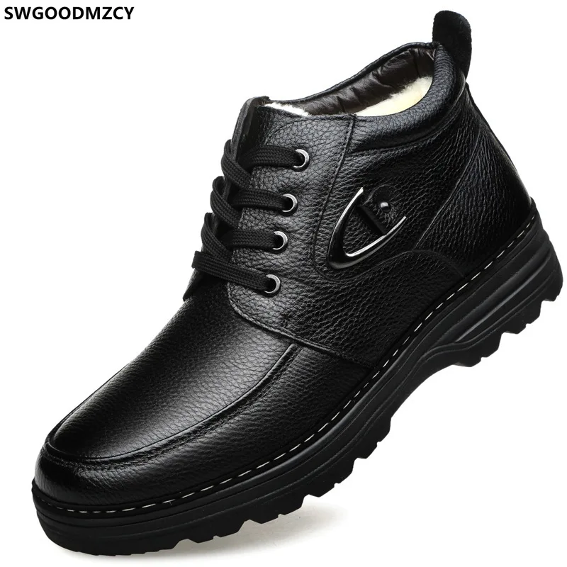 

Ботильоны мужские кожаные повседневные ботинки для снега ботинки для мужчин повседневные ботинки на массивной подошве зимняя обувь мужские ботинки