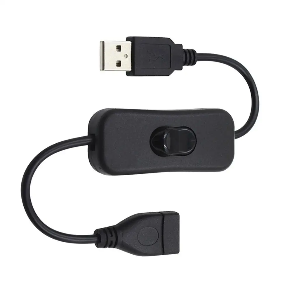 

28cm USB Cable with Switch ON/OFF Cable Extension Toggle for USB Lamp USB Fan Power Supply Line Durable HOT SALE Adapter