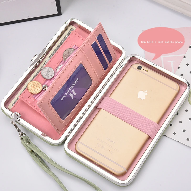2020 New Korean version of the women's wallet long mobile phone bag bow lunch box female bag tide 2020 New Korean version of the women's wallet long mobile phone bag bow lunch box female bag tide