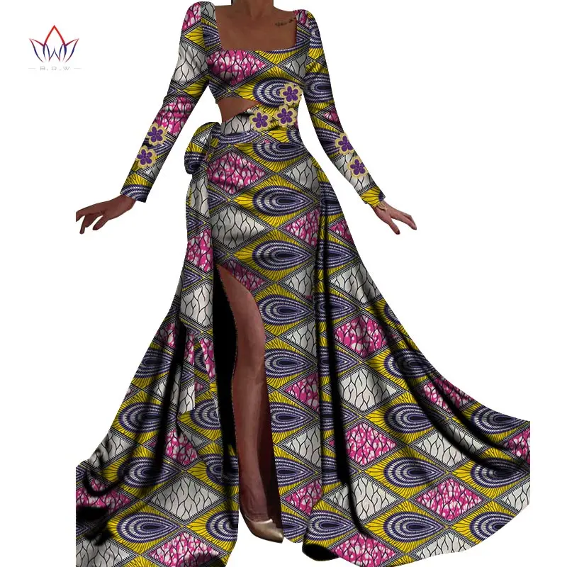 Весенние новые модные африканские платья для женщин Дашики кружева лоскутное традиционная африканская одежда Вечерние платья WY4474 - Цвет: 13