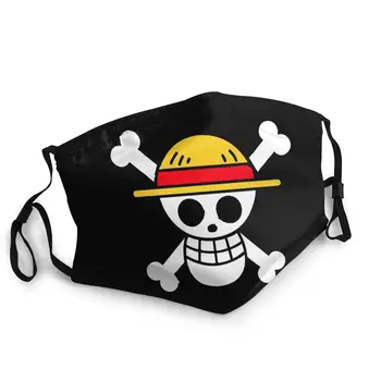 

One Piece Luffy Adult Non-Disposable Face Mouth Mask Pattern Anti Dust Protection Mask Respirator with Filters