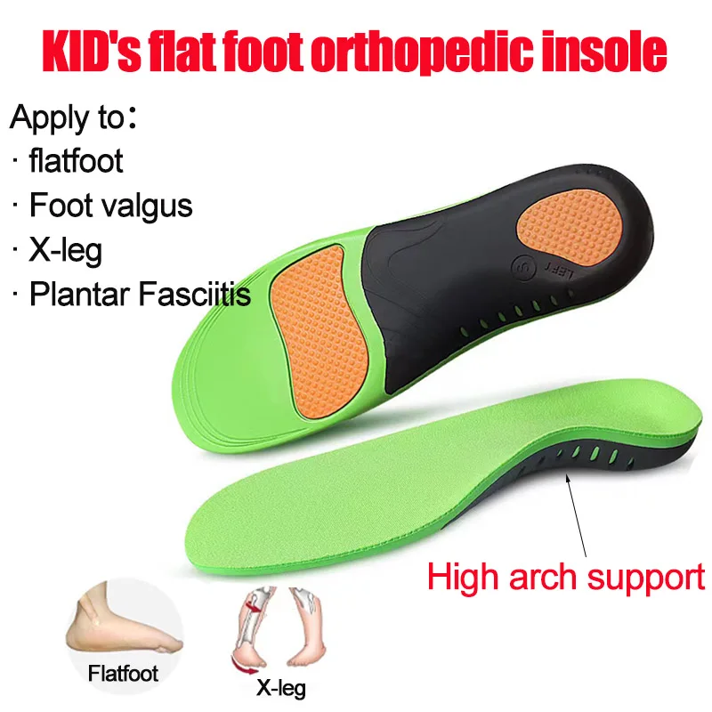 KID'sarch support insoles professional correction of flat elbow varus XO-shaped leg insole soft shock absorption sports full pad | Обувь