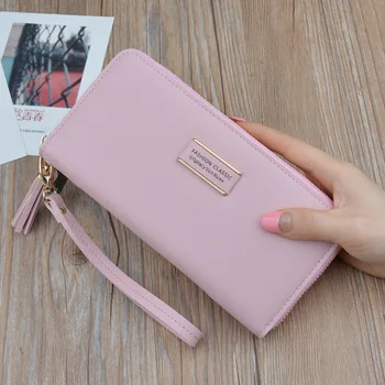 

Casual Long female Purse PU Leather Phone Holder Lady Purse Fashion Soft Lady Wallets Bag