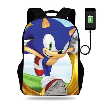 

Cute Kids Sonic Kindergarten Backpack Printed Children School Bags Cool Pattern Child Bookbags Daily Rucksack Start School Gift