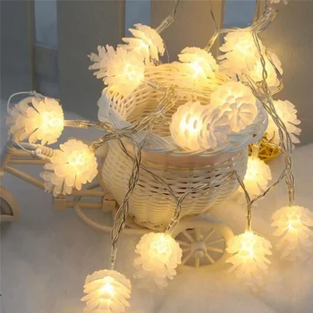 

6 Meter 40 Light Christmas Pine Cones LED String Lights Battery Operated Fairy Lights Indoor Outdoor Decor Home Ornament