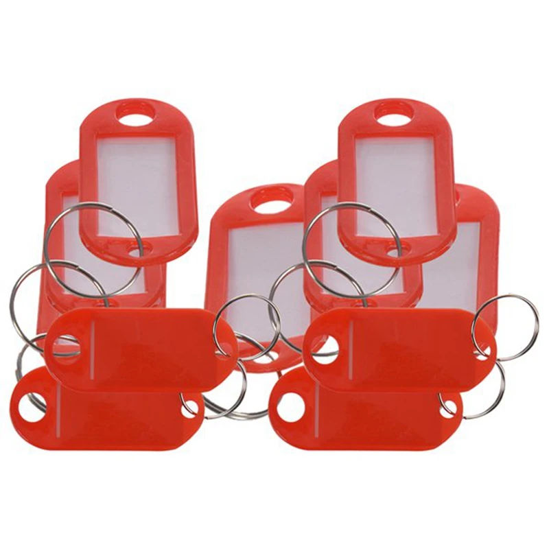 40 шт Ассорти ключей ID Этикетки Сплит кольцо брелок, 20 шт(красный) и 20 шт(желтый