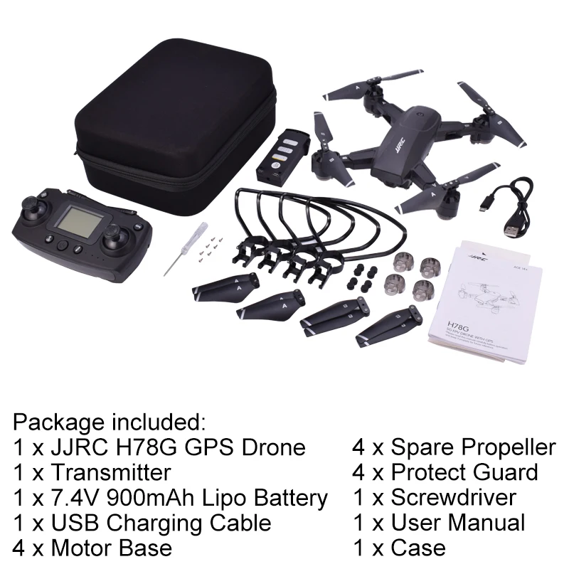 JJRC H78G RC Дрон 5G WiFi FPV 1080P широкоугольная HD камера gps двойной режим позиционирования складной Квадрокоптер Профессиональный Дрон