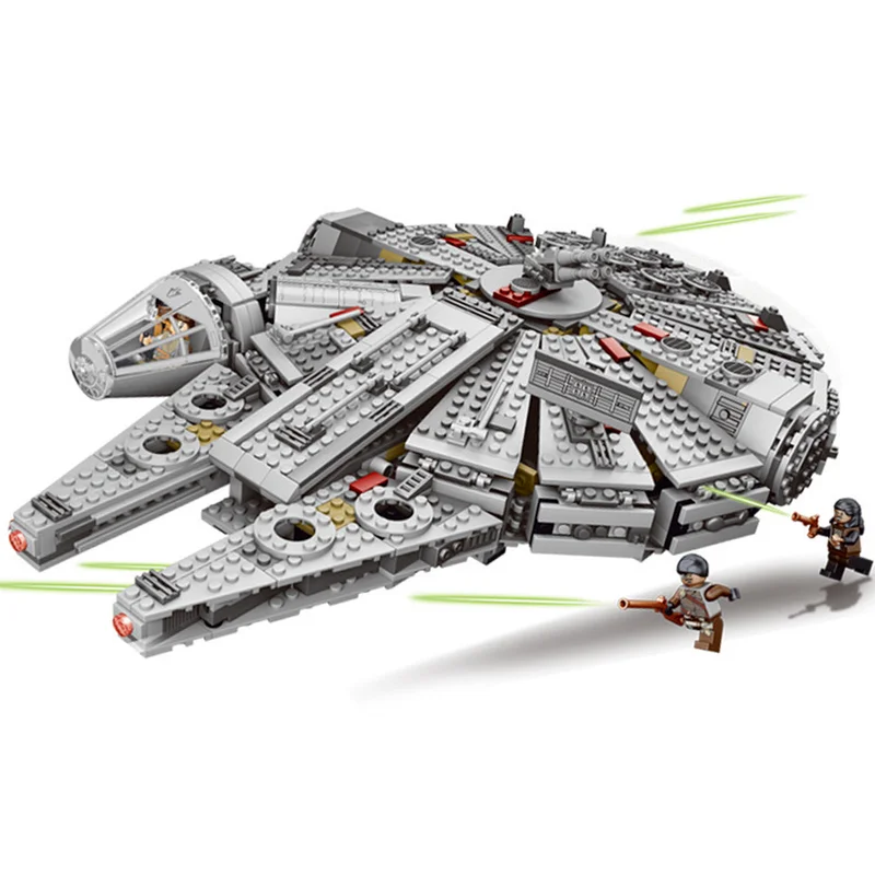 1381Pcs conjunto de fuerza despierta Star Wars Millennium 79211 Falcon Lego 