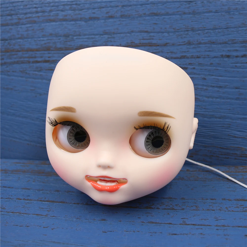 Neo Blythe Doll Matte Faceplate with Makeup, Mouth & White Skin 7