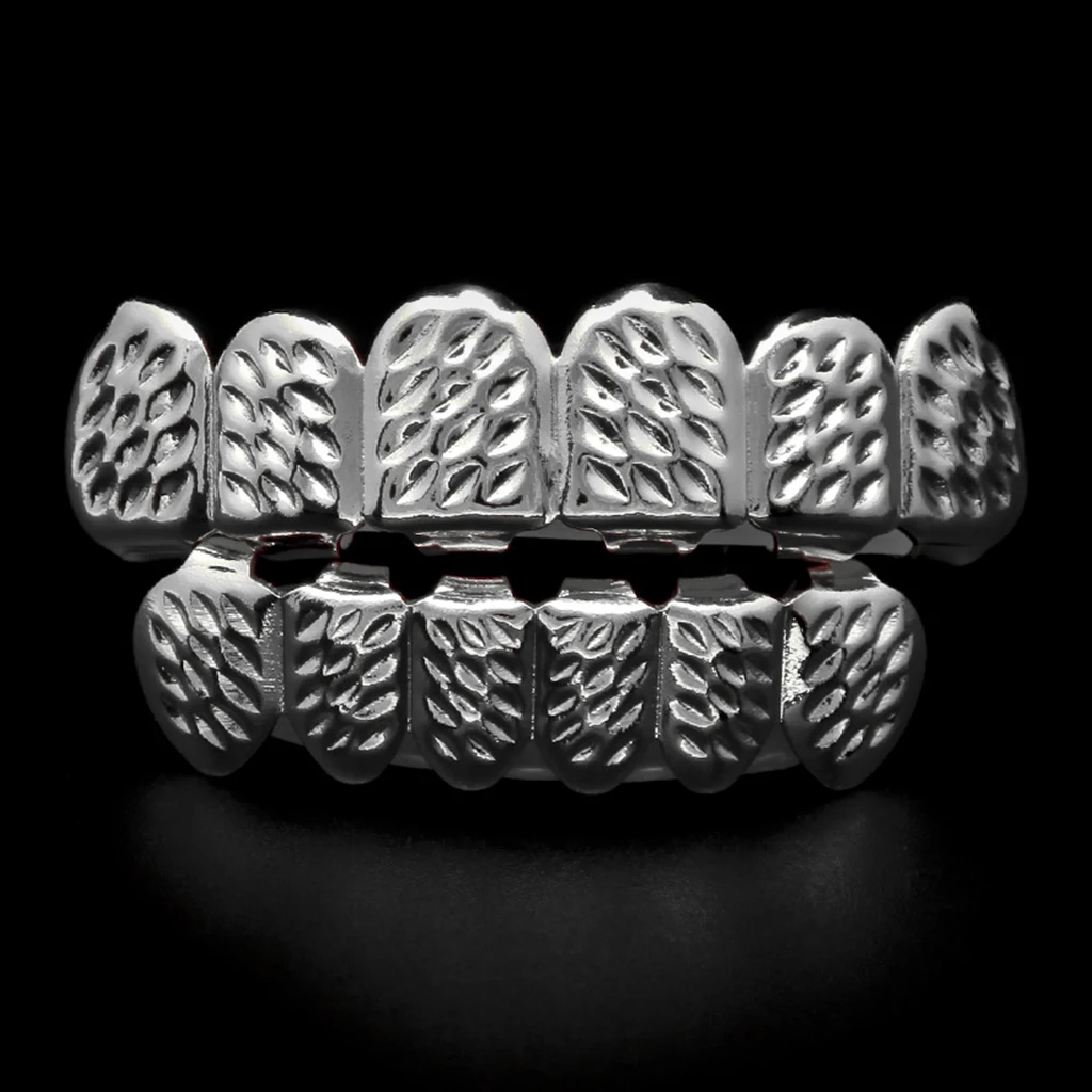 Copper Hip Hop Teeth Grills Caps Top Bottom Teeth Grill Cap Jewelry
