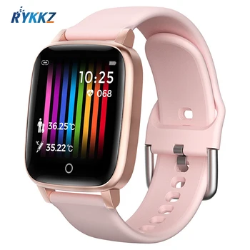 

Newest Women Smart Watch Men Body Temperature Measurement Heart Rate Fitness Tracker Watch Men Smartwatch For Android IOS Phone