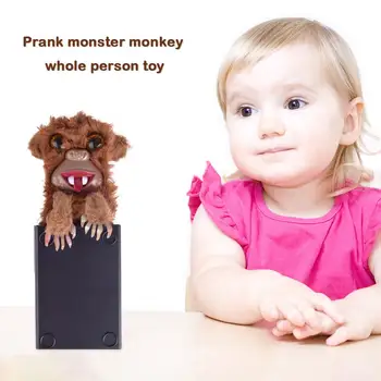 

Funny Novelty Gag Toys Pulling Line Cartoon Animal Biting Game Children Novelty Biting for Children Monster Monkey Whole Man Toy