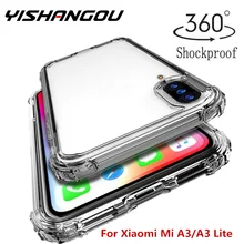 YISHANGOU Прозрачный чехол для Xiaomi mi A3 Lite 9 Lite Note 8 7 Pro 360 Полный Чехол Мягкий силиконовый чехол для красного цвета mi 7A 6 5 Pro
