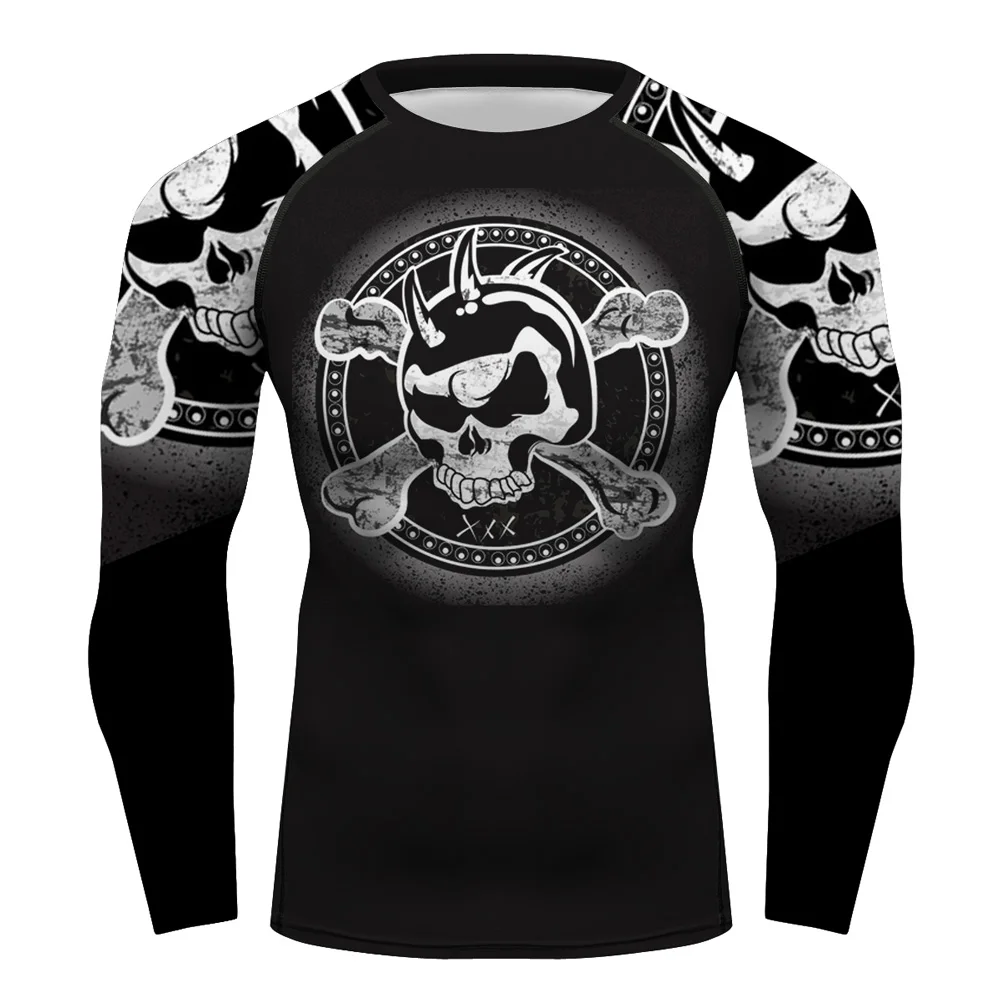 

Мужские боксерские черепа Crossbones, быстросохнущая Спортивная тренировочная одежда для воинов, одежда для джиу-джитсу