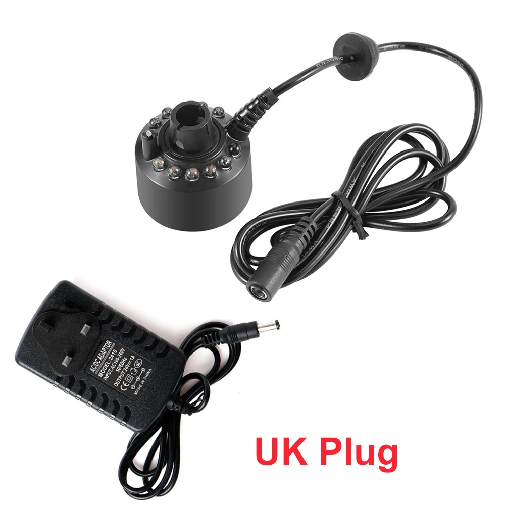 12 Светодиодный тумана для аквариума Forger увлажнитель-атомайзер для украшения аквариума AU/EU/WS/UK Plug D40 - Цвет: UK plug